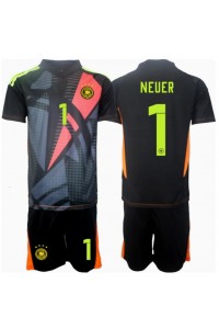 Fotbalové Dres Německo Manuel Neuer #1 Brankářské Dětské Domácí Oblečení ME 2024 Krátký Rukáv (+ trenýrky)